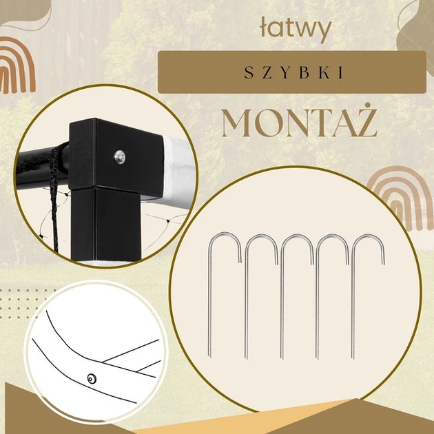 Футбольні ворота Springos SG0013 для тренувань з металевою сіткою 300 x 200 x 90 см (5907719478630) - зображення 13