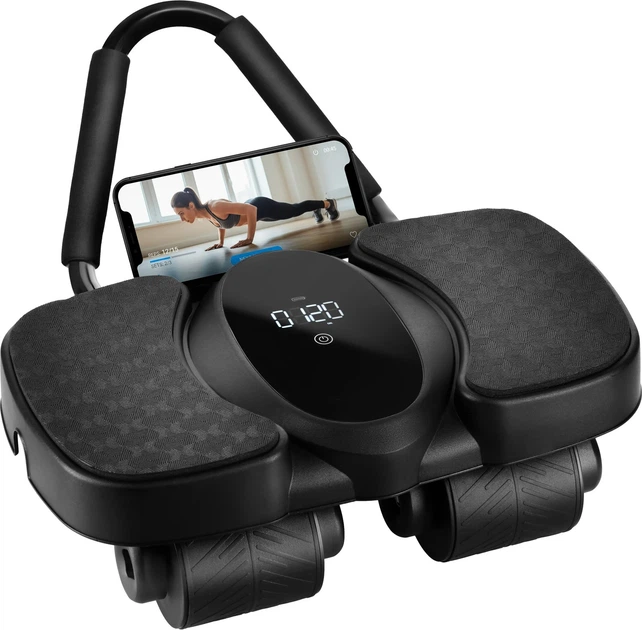 Automatyczne koło HMS do ćwiczeń mięśni brzucha z podparciem i wyświetlaczem KA40 (5908261685361) - obraz 5