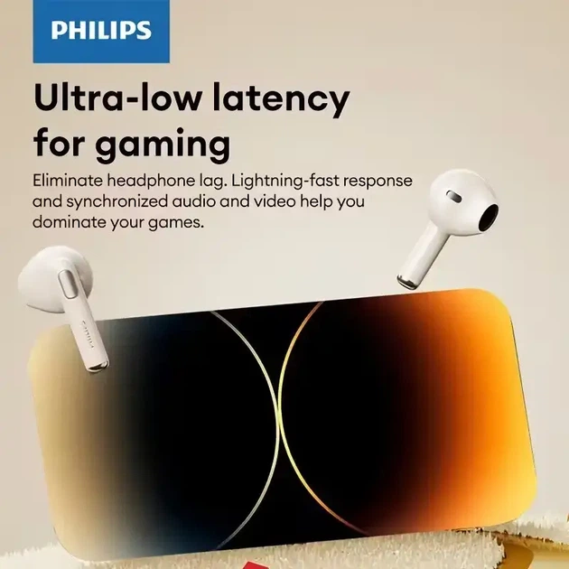 Бездротові TWS-навушники Philips TAT1420 з AI-мікрофоном і 18 годинами автономності - зображення 4