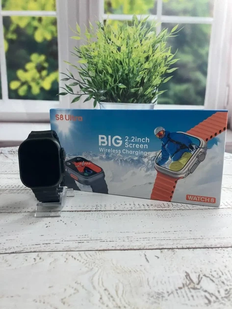 Смарт - часы Smart Watch S8 Ultra 8-го поколения с AMOLED-дисплеем, Black (sws8b) - Фото 2 Смарт - часы Smart Watch S8 Ultra 8-го поколения с AMOLED-дисплеем, Black (sws8b) - изображение 2