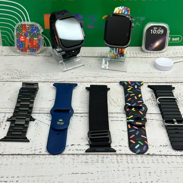 Комплект i50 Suit Max Smart Watch Ultra 2 + Smart Watch 9, Black - изображение 3