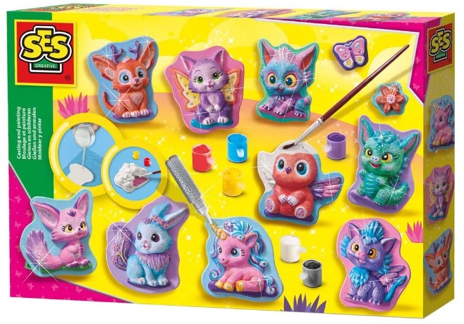 Креативний набір Ses Creative Гіпсові зліпки Милі фігурки Fantasy (8710341013424) - зображення 1