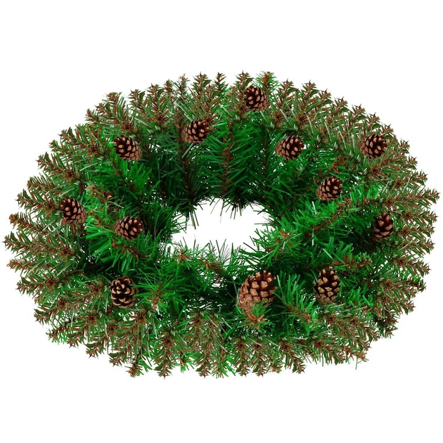 Святковий вінок Springos на двері з шишками 45 см (5907719492223) - зображення 2