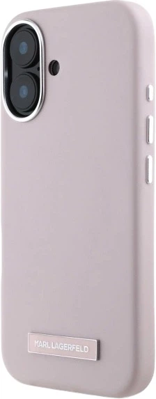 Панель Karl Lagerfeld FW Metal Plate MagSafe для iPhone 16 Pink (3666339319007) - зображення 3