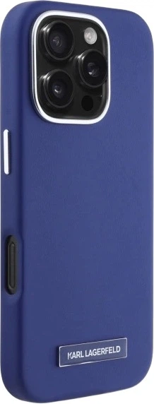 Панель Karl Lagerfeld FW Metal Plate MagSafe для iPhone 16 Pro Blue (3666339318987) - зображення 4