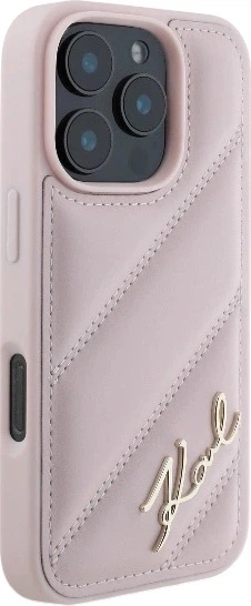 Панель Karl Lagerfeld Quilted Signature для iPhone 16 Pro Pink (3666339317829) - зображення 4