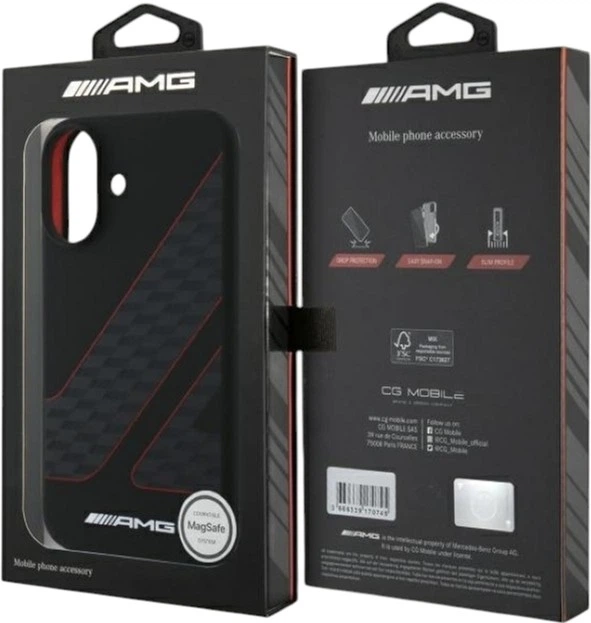 Панель AMG Checkered Flag Pattern MagSafe для Apple iPhone 16 Black (AMHMP16S2SCFR) - зображення 8