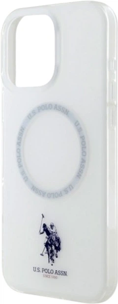 Etui U.S. Polo Assn IML Ring MagSafe do Apple iPhone 16 Pro Max White (USHMP16XHOCLDPW) - obraz 6