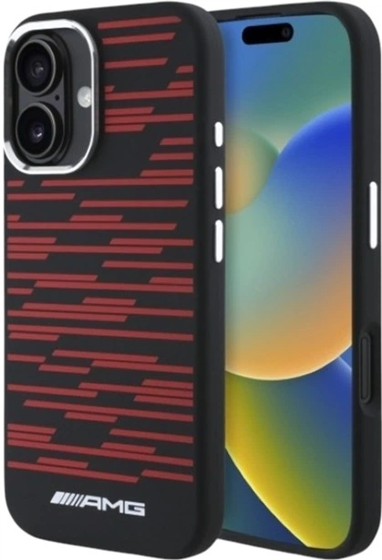 Панель AMG Silicone Graphics MagSafe для Apple iPhone 16 Black (AMHMP16S24SSRRK) - зображення 1