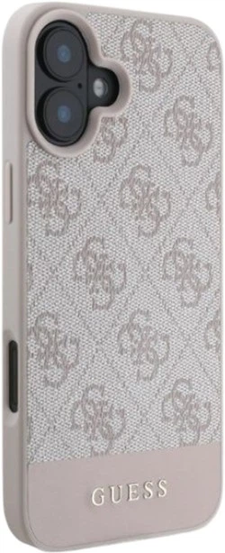 Панель Guess 4G Bottom Stripe для Apple iPhone 16 Pink (GUHCP16SG4GLPI) - зображення 2