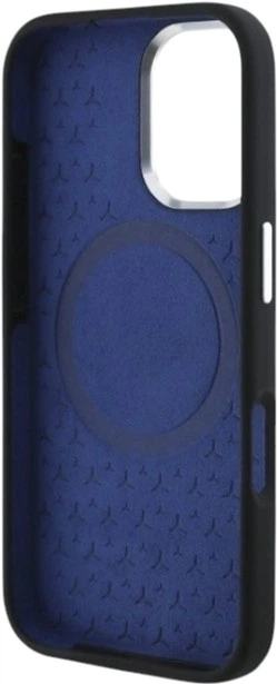 Etui Mercedes-Benz Silicone Blue Stripe MagSafe do Apple iPhone 16 Black (MEHMP16S23SUMBK) - obraz 7