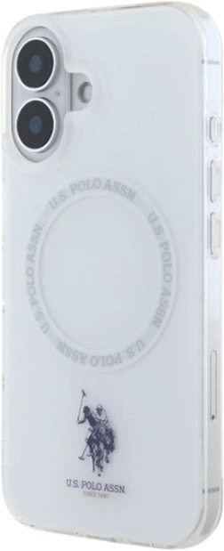 Etui U.S. Polo Assn IML Ring MagSafe do Apple iPhone 16 White (USHMP16SHOCLDPW) - obraz 2
