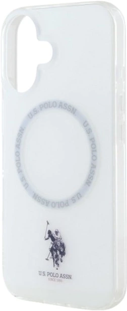 Etui U.S. Polo Assn IML Ring MagSafe do Apple iPhone 16 White (USHMP16SHOCLDPW) - obraz 6