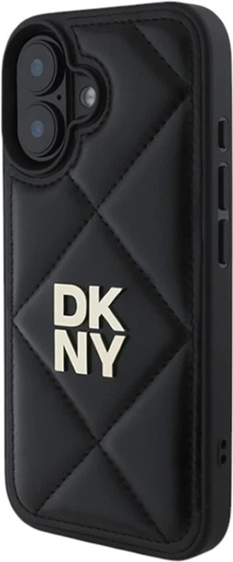 Панель DKNY Quilted Stack Logo для Apple iPhone 16 Black (DKHCP16SPQDSLK) - зображення 2