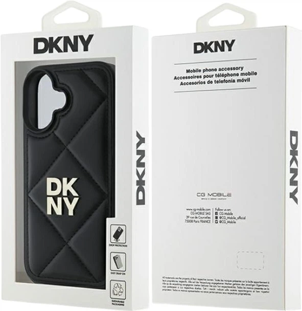 Панель DKNY Quilted Stack Logo для Apple iPhone 16 Black (DKHCP16SPQDSLK) - зображення 8