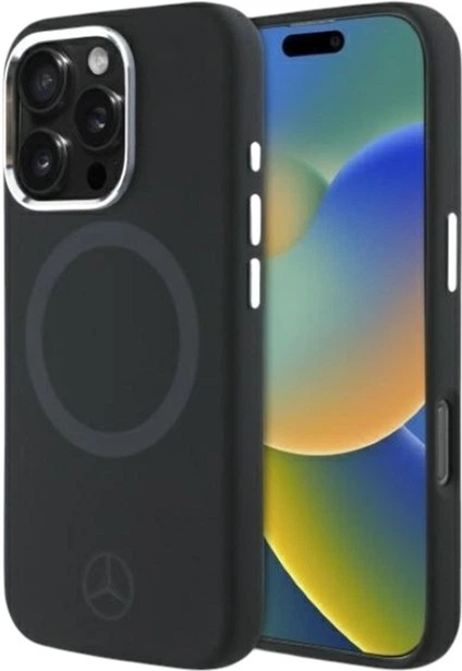 Etui Mercedes-Benz Silicone Tonal Logo MagSafe do Apple iPhone 16 Pro Black (MEHMP16L23SUTTK) - obraz 1