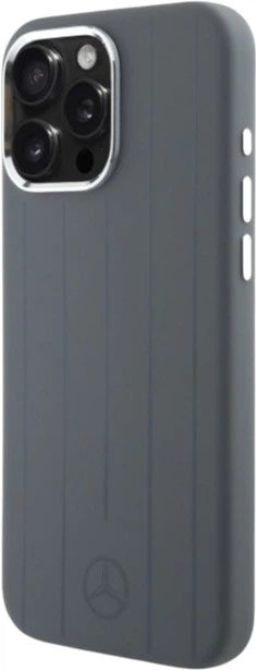 Etui Mercedes-Benz Silicone Vertical Tonal Stripes MagSafe do Apple iPhone 16 Pro Max Grey (MEHMP16X23SUVSA) - obraz 2