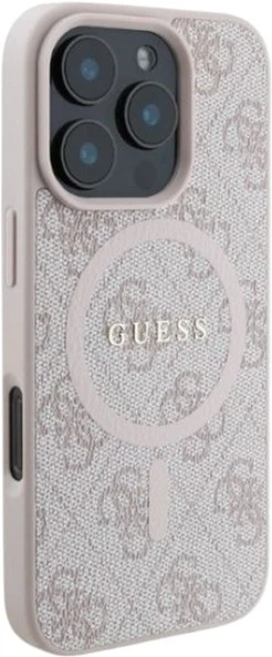 Панель Guess 4G Ring Classic Logo MagSafe для Apple iPhone 16 Pro Pink (GUHMP16LG4GFRP) - зображення 2