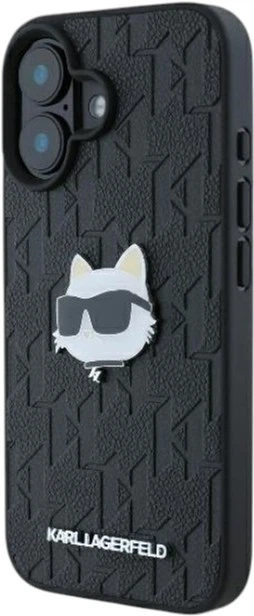Панель Karl Lagerfeld Monogram Choupette Head Pin для Apple iPhone 16 Black (KLHCP16SPGKLCHPK) - зображення 2