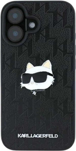 Панель Karl Lagerfeld Monogram Choupette Head Pin для Apple iPhone 16 Black (KLHCP16SPGKLCHPK) - зображення 3