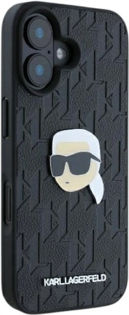 Панель Karl Lagerfeld Monogram Karl Head Pin для Apple iPhone 16 Black (KLHCP16SPGKLKIPK) - зображення 4