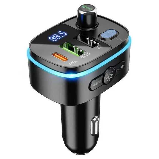 FM-модулятор HOCO E62 2USB PD20W QC3.0 bluetooth 5.0 чорний - Фото 8 FM-модулятор HOCO E62 2USB PD20W QC3.0 bluetooth 5.0 чорний - изображение 8