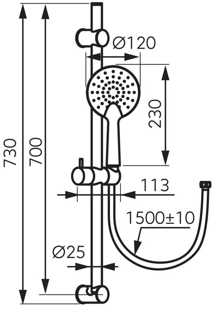 Zestaw prysznicowy Ferro Phila N375BL-B - obraz 2