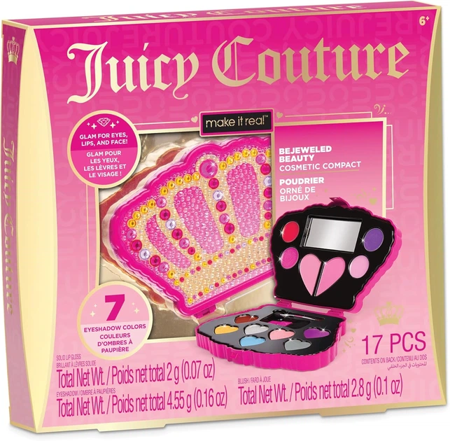 Набір косметики Make It Real Juicy Couture Bejeweled Beauty Cosmetic Compact (695929044756) - зображення 1