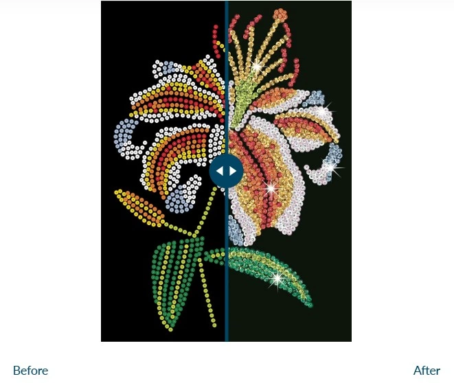 Zestaw kreatywny Kitfix Sequin Art Purple Tiger Lily (5905935810203) - obraz 4