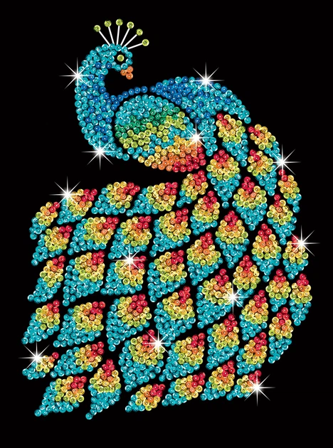 Набір для творчості Kitfix Sequin Art Peacock (5905935810272) - зображення 1