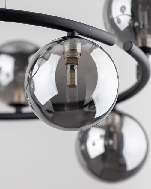 Підвісний світильник, люстра TK Lighting 6844 Anabelle G9 8x8W IP20 графітовий - зображення 2
