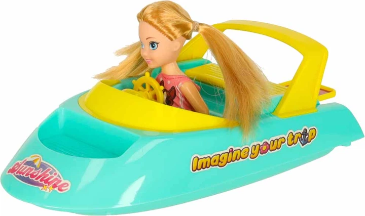 Składana jacht dla lalek Pin Ming Toys z motorówką i deską do surfingu (5903039767737) - obraz 5