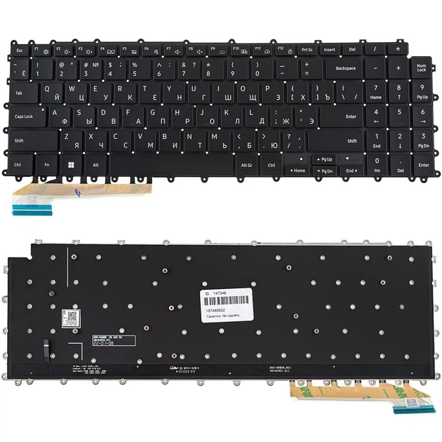 Клавіатура для ноутбука Samsung 950QBD, 930QBD — чорна, без рамки, з підсвіткою клавіш, RU (Original) - Фото 1 Клавіатура для ноутбука Samsung 950QBD, 930QBD — чорна, без рамки, з підсвіткою клавіш, RU (Original) - зображення 1