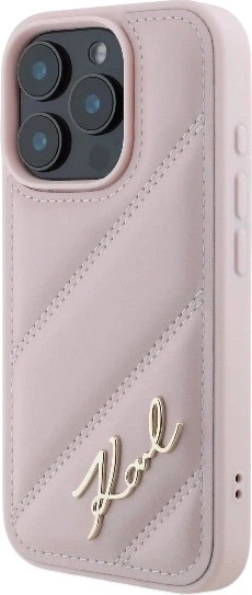 Панель Karl Lagerfeld Quilted Signature для iPhone 16 Pro Max Pink (3666339317836) - зображення 2