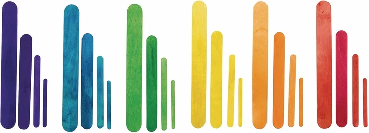 Zestaw kolorowych patyczków kreatywnych Colorations w 4 rozmiarach 1200 szt. (191487014236) - obraz 3