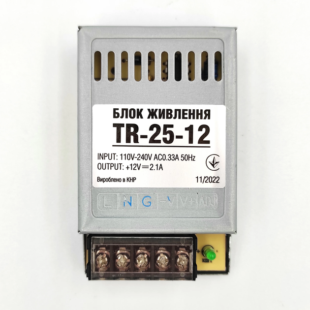 Блок питания Biom 25W 12V 2.1A IP20 TR-25-12 - изображение 4