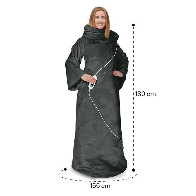 Електроковдра плед Klarstein Slanket Чорний - зображення 2