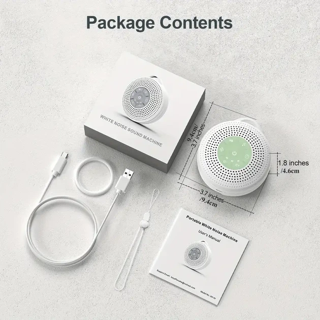 JusLaco White Noise Machine – Портативное Устройство Белого Шума с 21 Релакс Звуком - изображение 5