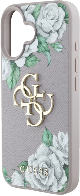 Панель Guess Grained Roses Big 4G для Apple iPhone 16 Purple (3666339427221) - зображення 5