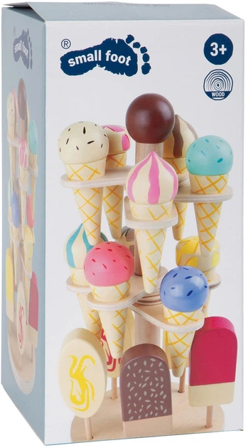 Zestaw do zabawy Small Foot lody na ruchomym stojaku 16 elementów 5410765 (4020972012487) - obraz 1