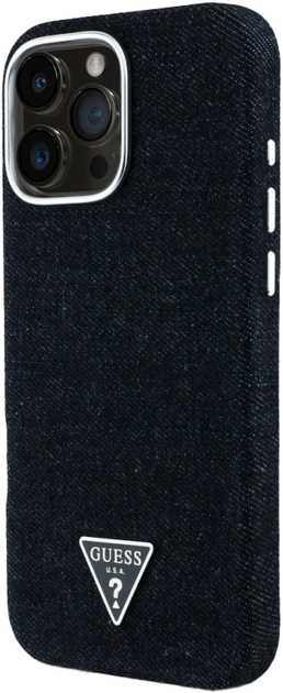 Панель Guess Denim Triangle Logo MagSafe для Apple iPhone 16 Pro Max Black (3666339428150) - зображення 2