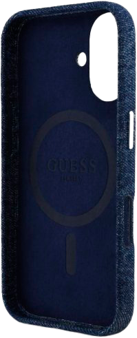 Панель Guess Denim Triangle Logo MagSafe для Apple iPhone 16 Blue (3666339428273) - зображення 7