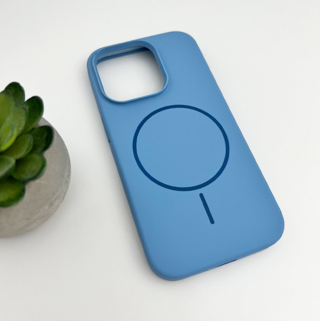 Защитный чехол-накладка Cosmic Silicone Case Magnetic для Apple iPhone 14 Pro Max Azure (SilMag14PM-24) - изображение 3