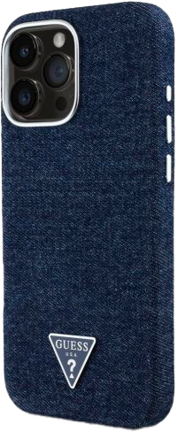 Панель Guess Denim Triangle Logo MagSafe для Apple iPhone 16 Pro Max Blue (3666339428303) - зображення 2