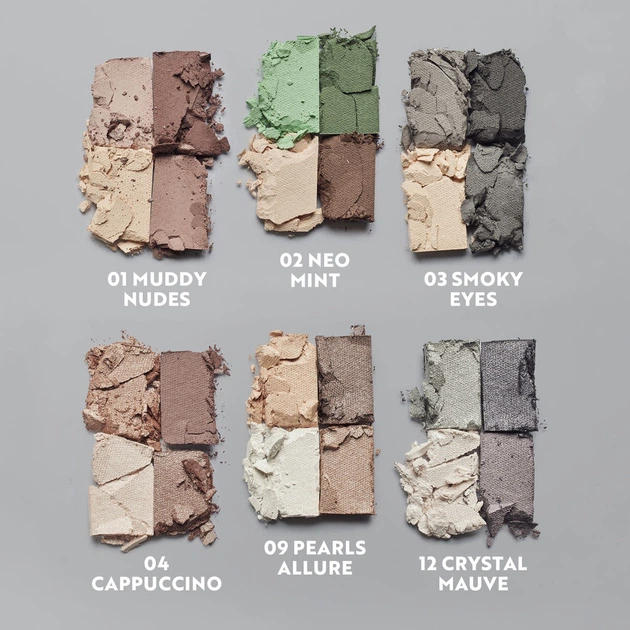 Paleta cieni do powiek Isadora The Quartet Shadow 02 Neo Mint 3.5 g (7333352085412) - obraz 4