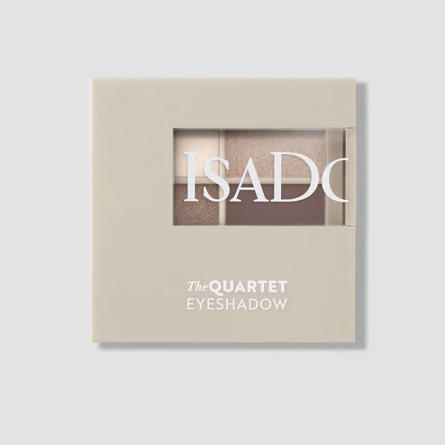 Paleta cieni do powiek Isadora The Quartet Shadow błyszczące perłowe 04 Cappuccino 3.5 g (7333352085436) - obraz 2