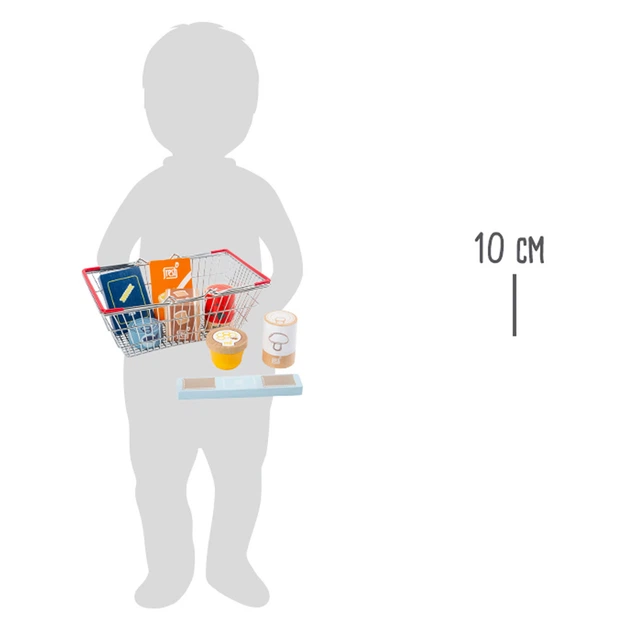 Zestaw do zabawy Small Foot kosz z jedzeniem 9 elementów 5410754 (4020972114433) - obraz 4