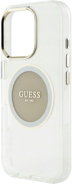 Панель Guess IML Metal Colored Circle Classic Logo MagSafe для Apple iPhone 16 Pro Transparent/Gray (3666339428747) - зображення 6