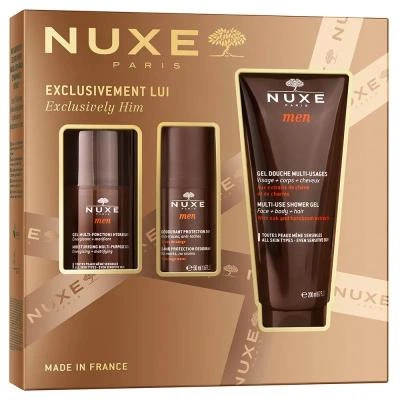Zestaw Nuxe Men żel do twarzy 50 ml + dezodorant roll-on 24-godzinna ochrona 50 ml + żel pod prysznic 200 ml (3264680044816) - obraz 1