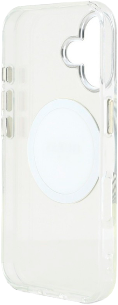 Etui Guess IML Metal Colored Circle Classic Logo MagSafe do Apple iPhone 16 Transparent/White  (3666339428877) - obraz 5